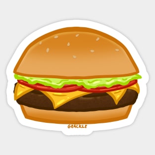 Charming Cheeseburger Sticker